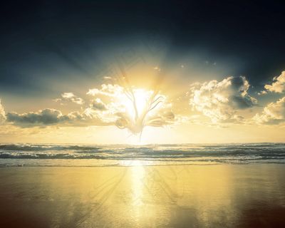 海上漂亮天空图片下载