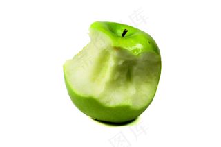 被咬的青苹果图片