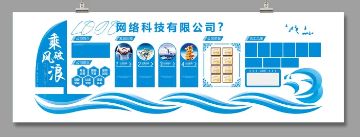 矢量企业文化墙模板CDRcdr矢量模版下载
