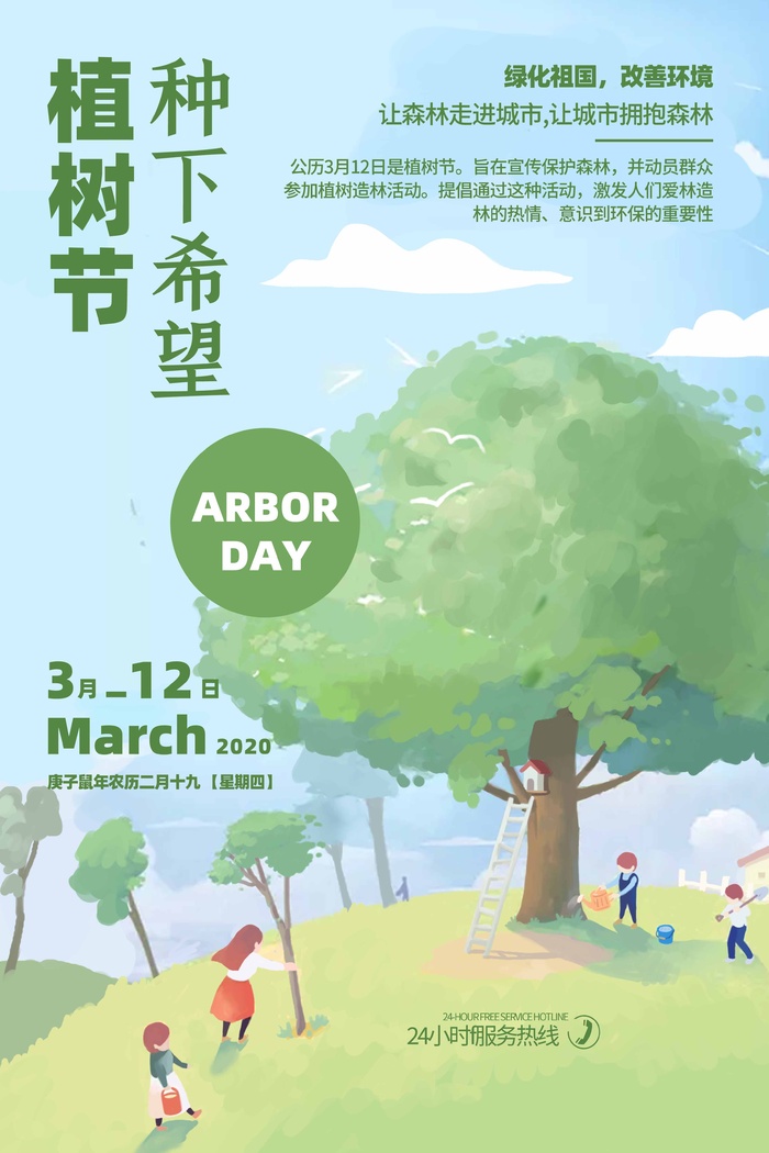 植树节 植树节宣传海报