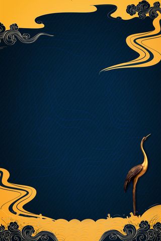 中式古典国潮来袭海报展板宣传背景图PSD设计PS模板素材