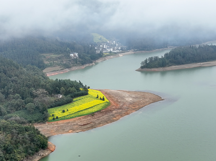 航拍罗平油菜花