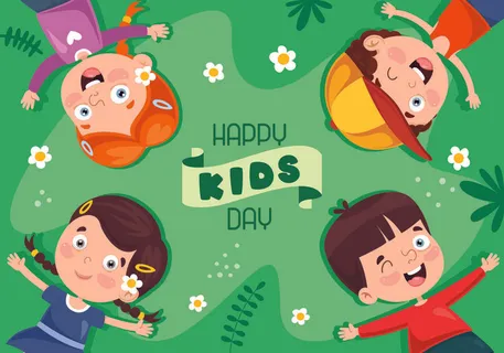 卡通儿童绿色背景