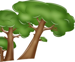 卡通树木素材简笔