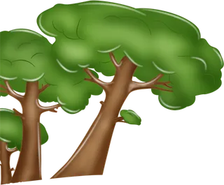 卡通树木素材简笔
