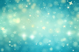 蓝绿色星星形状光圈光斑彩色纹理背景