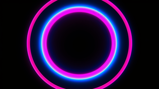 光圈彩色荧光色科技黑暗背景