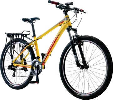 实物黄色自行 自行车 免扣