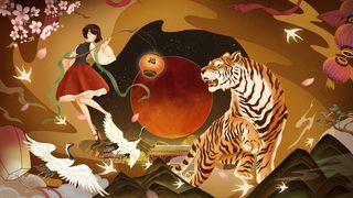 虎年中国风萌虎插画