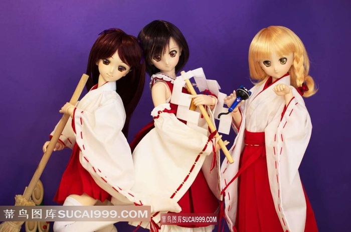 可爱的SD娃娃玩偶摄影素材