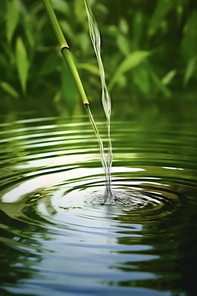 竹子滴水意境淡雅背景