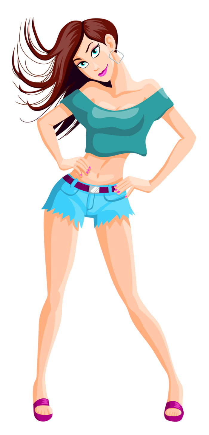 卡通美女图