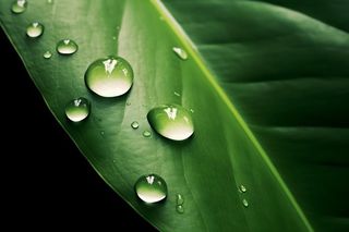 树叶露珠水滴抓拍摄影图