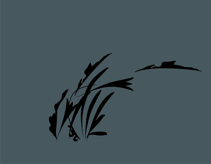 草手绘简约风黑白高清矢量图AI