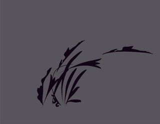 草手绘简约风黑白高清矢量图AI