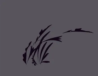 草手绘简约风黑白高清矢量图AI