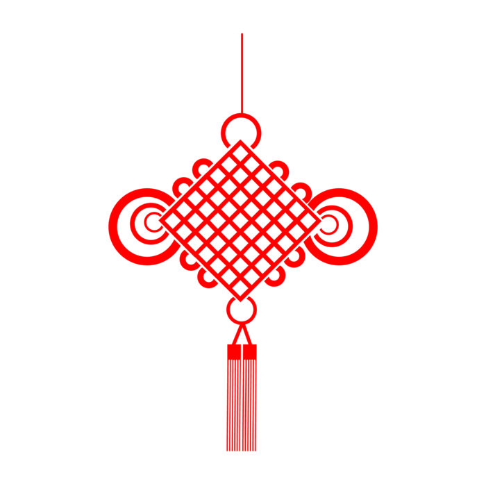 红色平安结中国结免扣素材