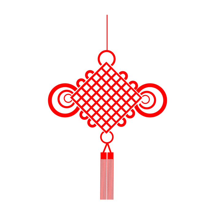 红色平安结中国结免扣素材
