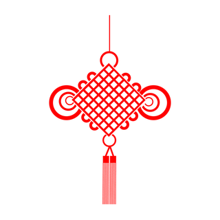 红色平安结中国结免扣素材