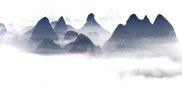 水墨山水背景免扣素材 水墨山水背景免扣素材