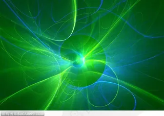 光影底纹-绿色的动感线条光束背景