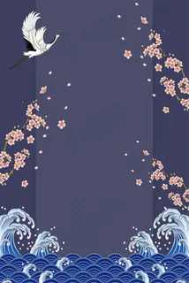 手绘国潮风背景中式海报