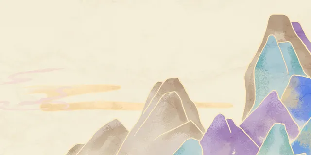 中国风复古国潮神话敦煌插画图案纸纹理肌理背景PSD设计模板素材