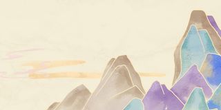 中国风复古国潮神话敦煌插画图案纸纹理肌理背景PSD设计模板素材