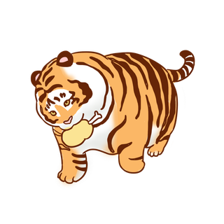 卡通小老虎PNG免抠插画素材可爱动物老虎插画贴图PNG免抠设计素材