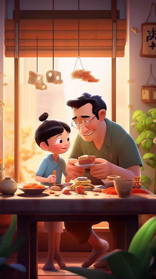 父亲 父亲节 温馨 坚强 爱护 关怀 教育 快乐 幸福 父爱