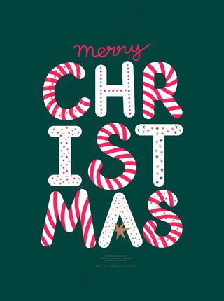 简约墨绿色圣诞节海报