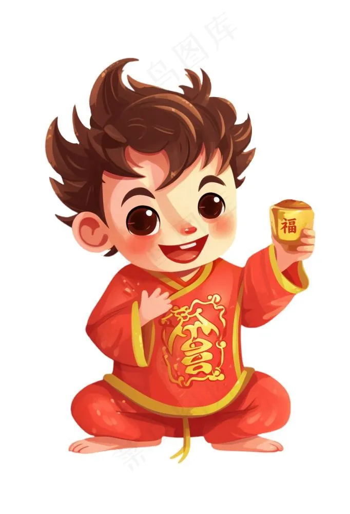 卡通人物新年龙年形象(896x1312)