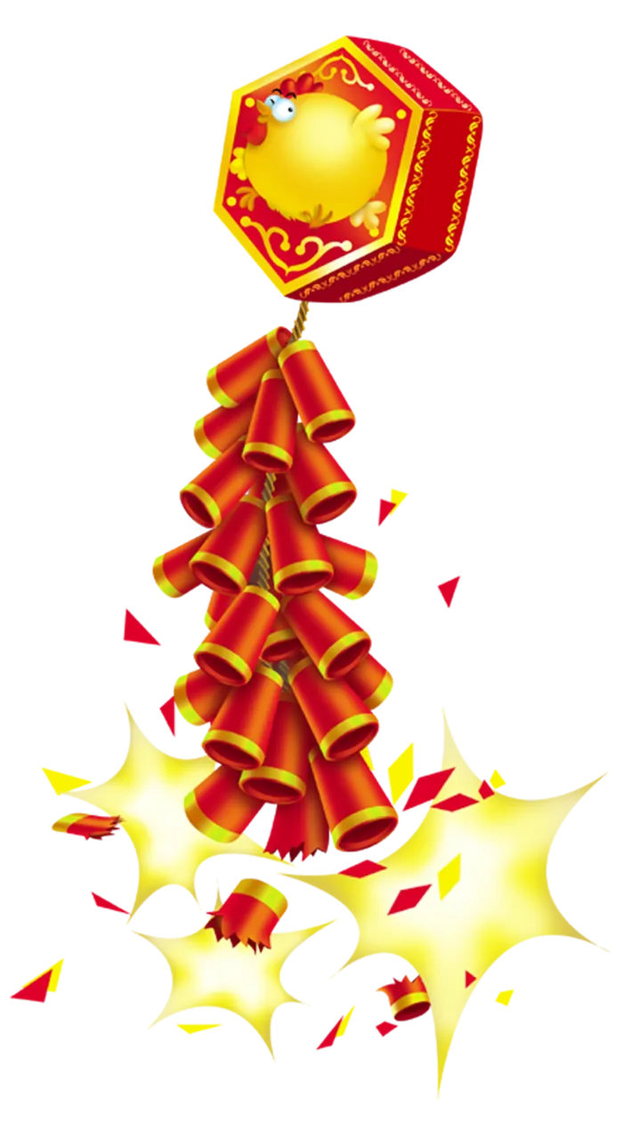 红色烟花爆竹免扣素材