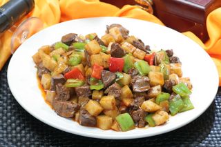 土豆烧鸡肝18元