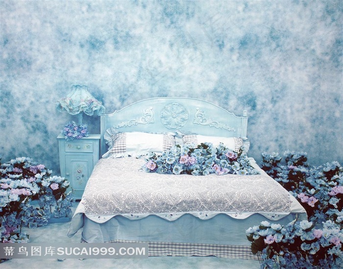 花束床摄影背景图片