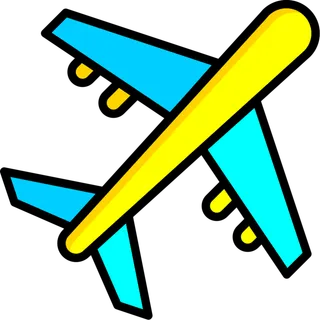 彩色飞机图标