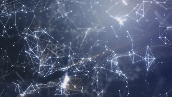 线条和发光点旋转的  动画