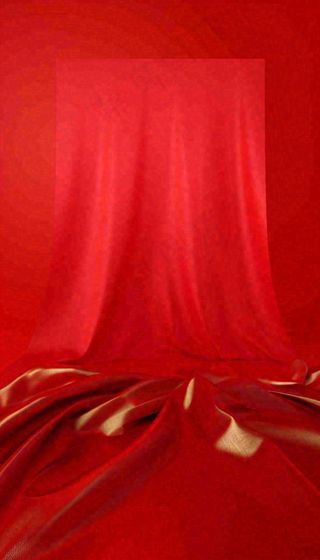 中国红喜庆烟花丝绸丝带，节日背景