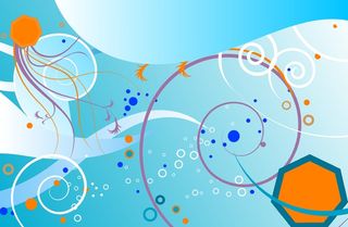 蓝色浪漫风简约梦幻插画插图水墨油画名片海报背景图片素材