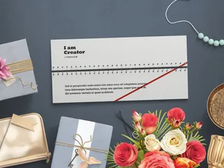 本子盒子花vi背景俯视图