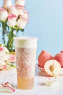 甜品店冷饮图片-芝士桃桃
