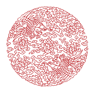 红色喜庆简约风传统吉祥纹样纹路纹理免扣PNG素材图片 (27)