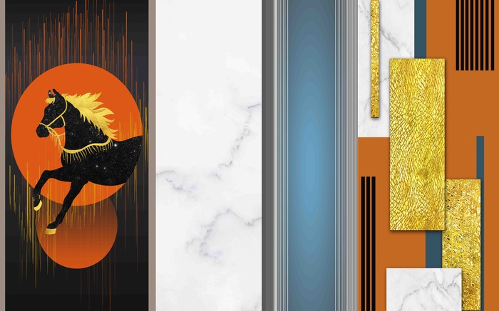 北欧后现代背景墙