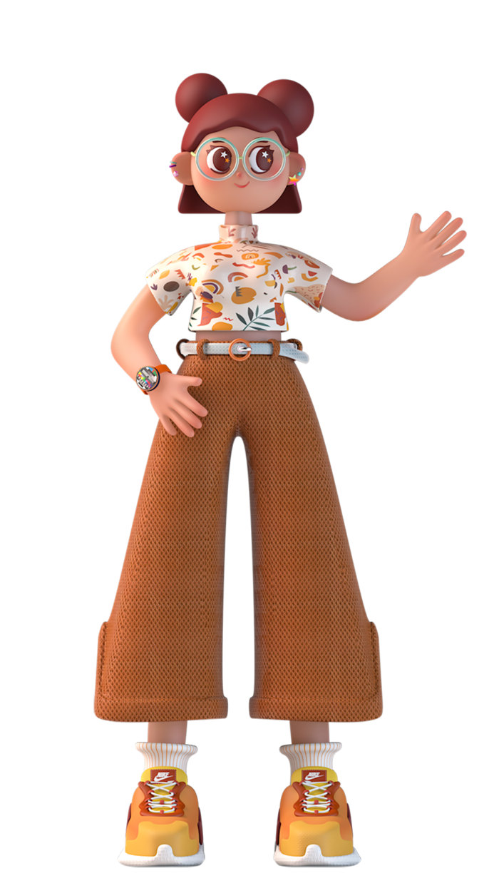 娃娃免扣素材人物可爱带眼睛