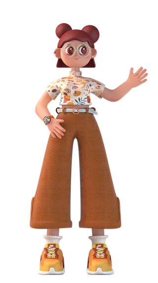 娃娃免扣素材人物可爱带眼睛