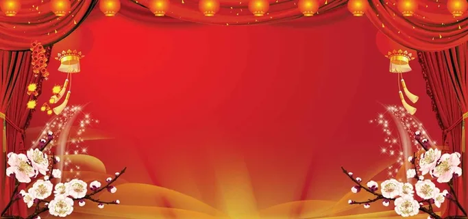 红色展板背景图片
