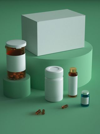 VI样机瓶子贴图包装logo样机