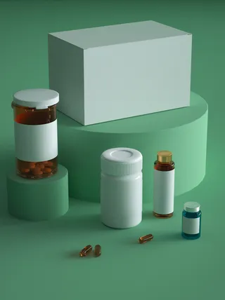 VI样机瓶子贴图包装logo样机