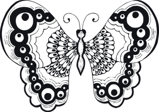 卡通动画动画蝴蝶免扣PNG手绘插画图片素材 (67)