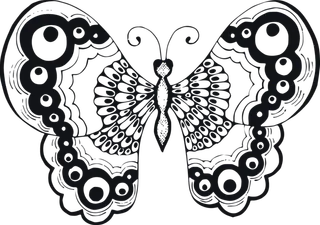 卡通动画动画蝴蝶免扣PNG手绘插画图片素材 (67)